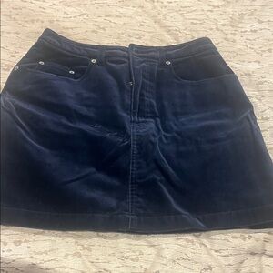 GAP Dark Blue Velvet Mini Skirt